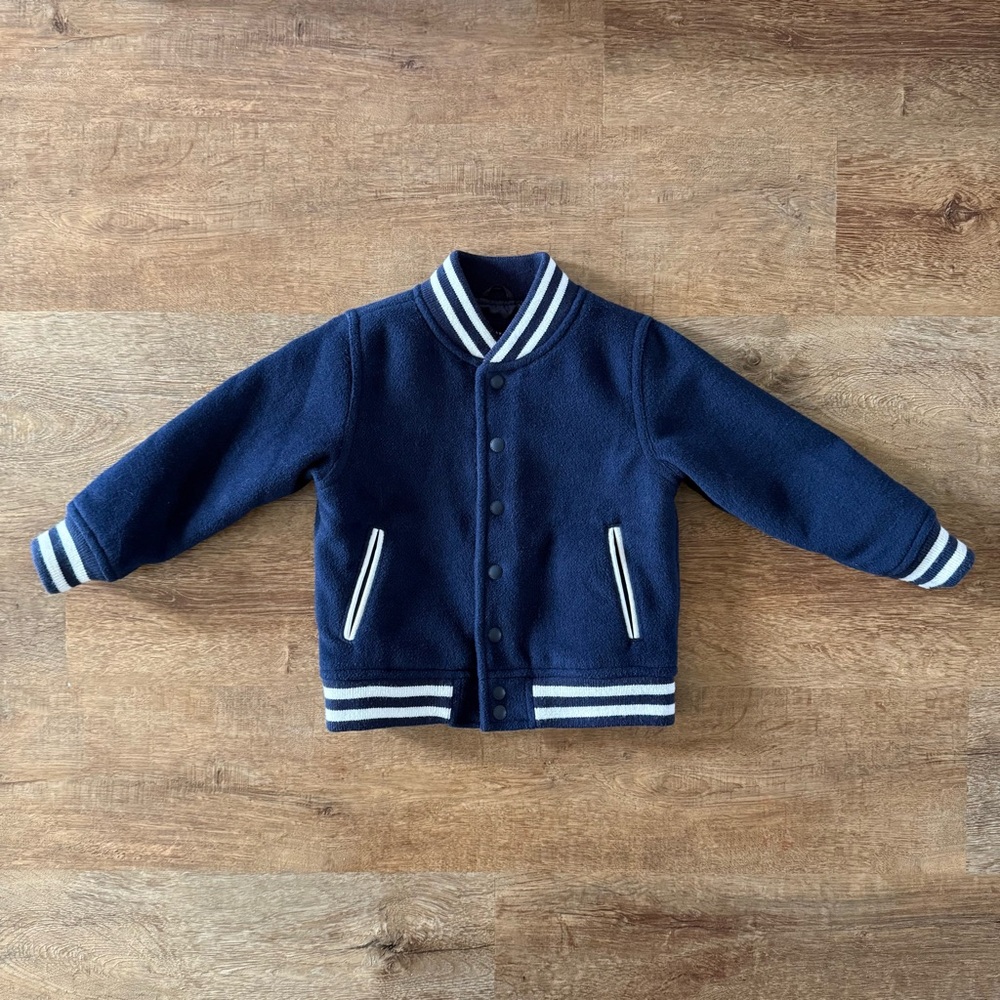 baby GAP Navy Blue Varsity Jacket in 4T